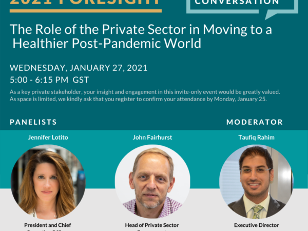 2021 Foresight: The Role of the Private Sector in Moving Towards a Healthier Post-Pandemic World