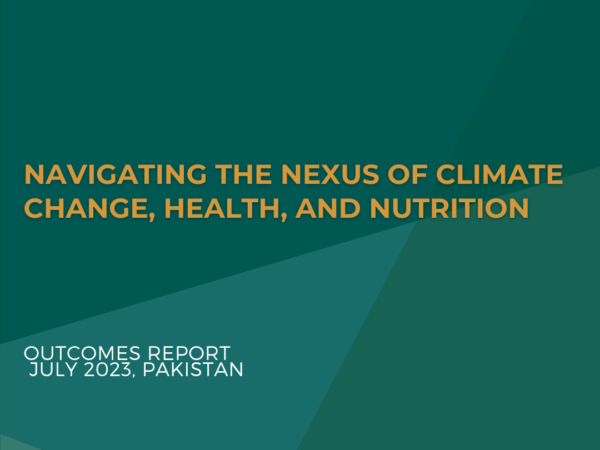 Navigating the Nexus of Climate Change, Health, and Nutrition in Pakistan